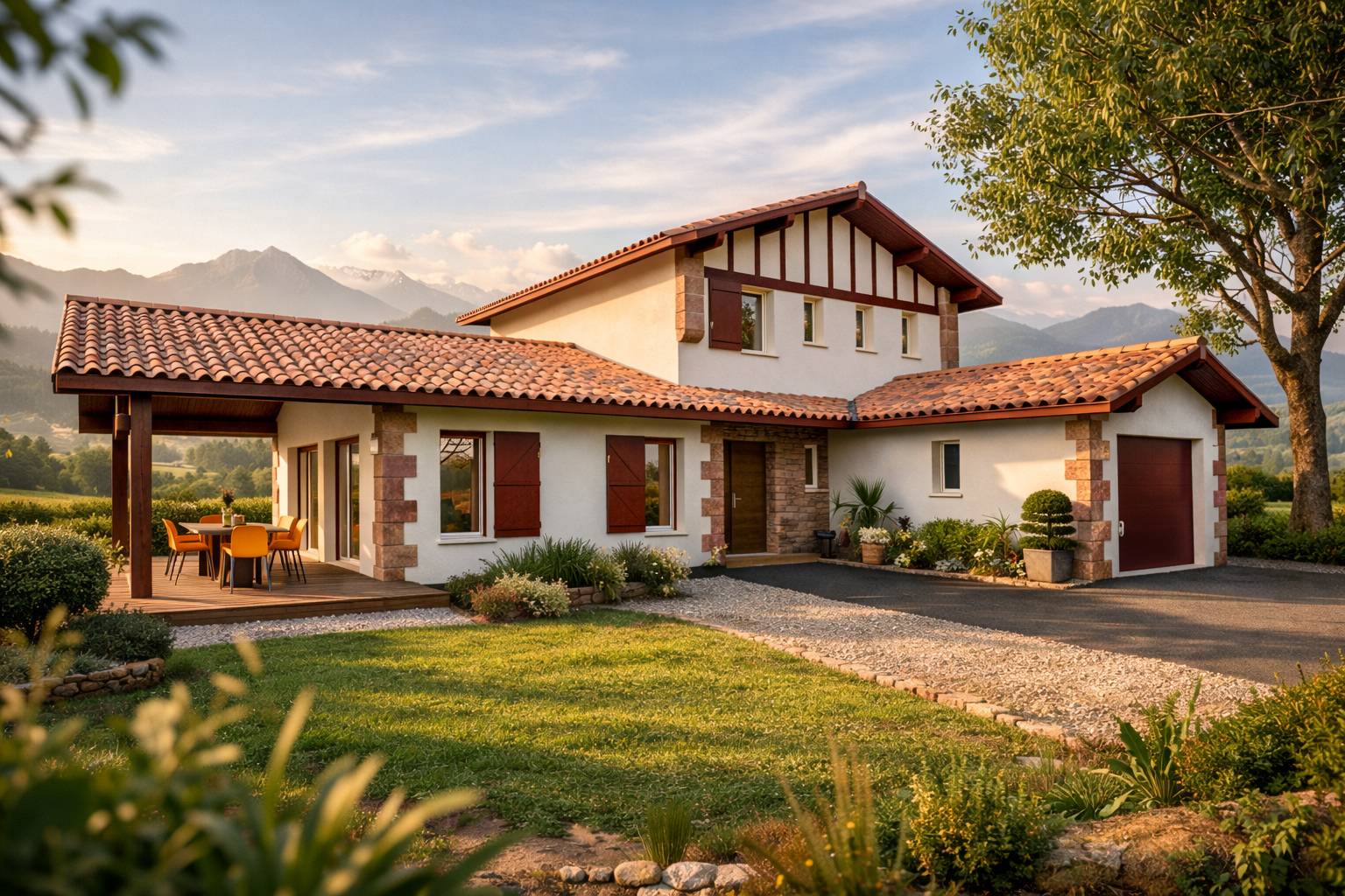Plan maison contemporaine à étage à Bidarray