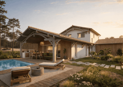 Plan maison contemporaine à étage à Capbreton