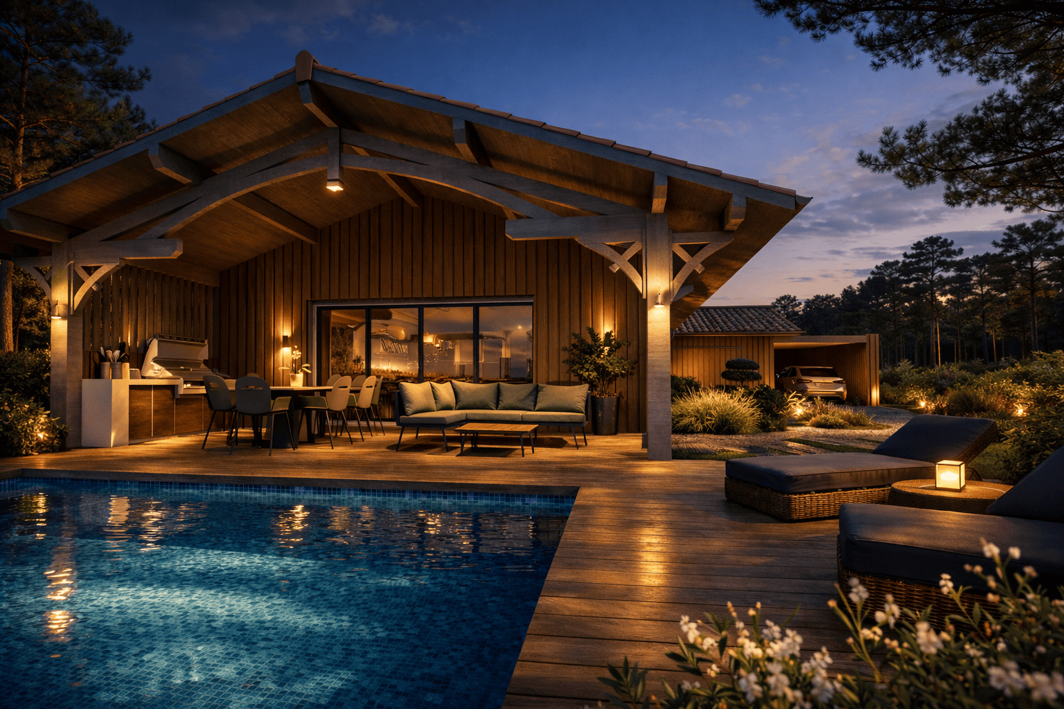 Plan maison contemporaine à étage à Capbreton
