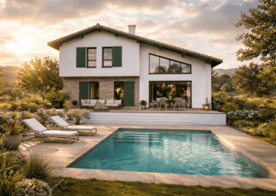 Maison néo-basque à étage à Villefranque